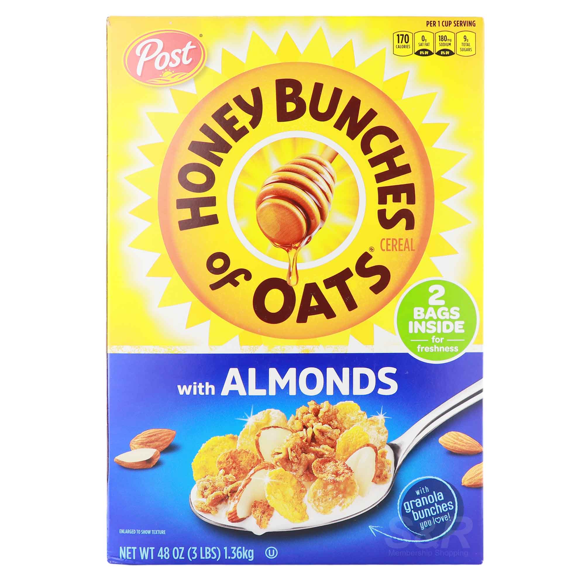 Post Honey Bunches of Oats with Almonds Cereal 1.36kg